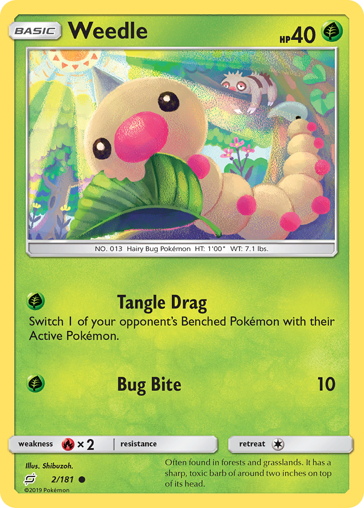 Weedle sm9-2 Common from Team Up Set