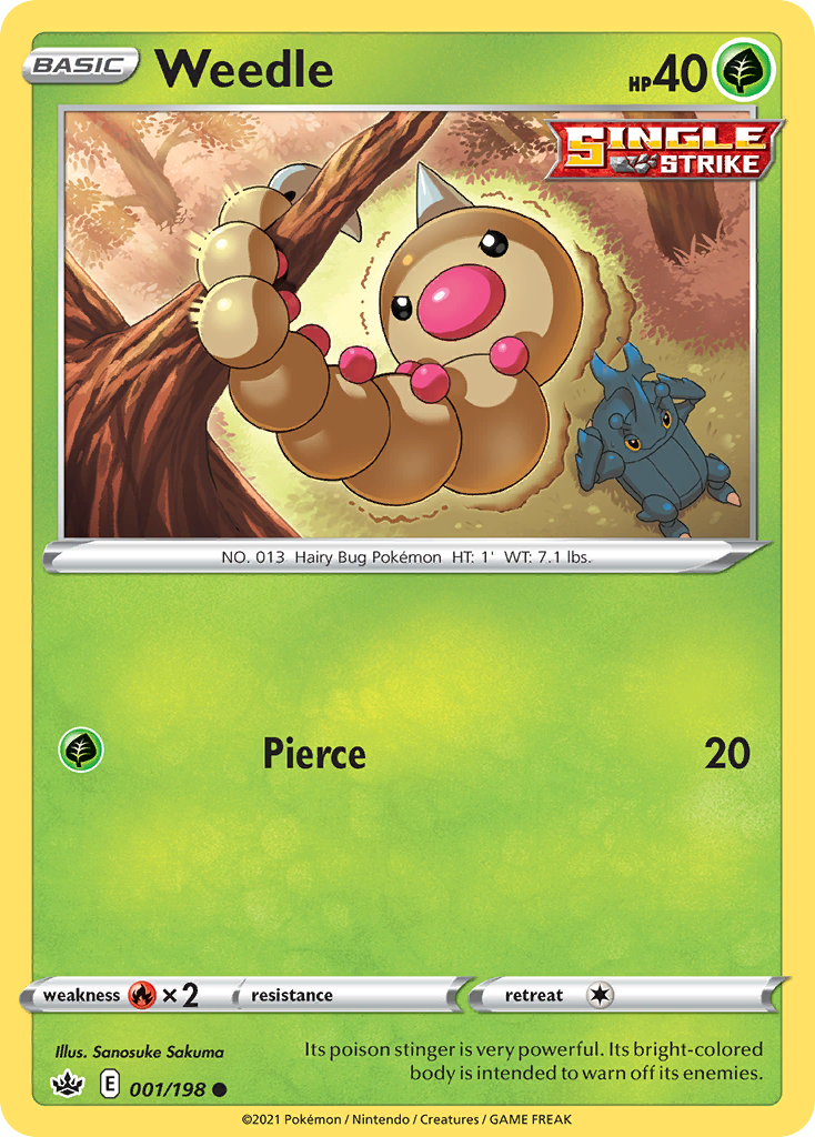 Weedle swsh6-1 Common from Chilling Reign Set