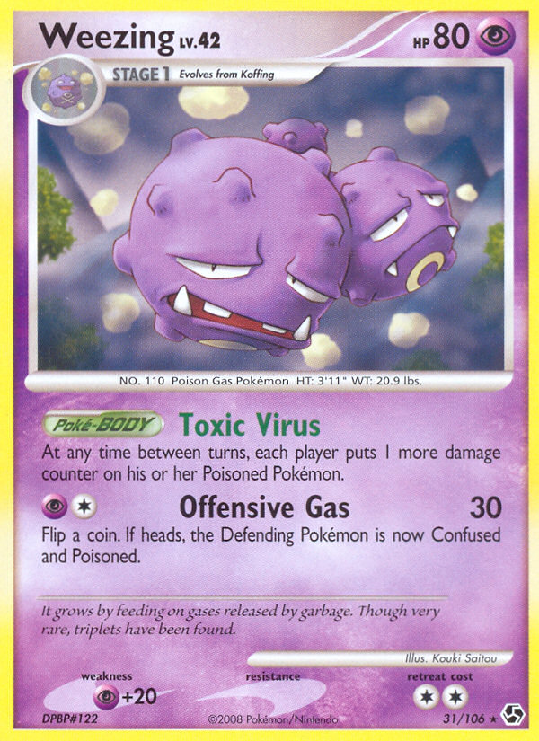 Weezing dp4-31 Rare from Great Encounters Set