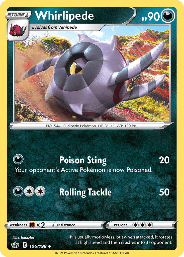 Whirlipede swsh6-106 Uncommon from Chilling Reign Set