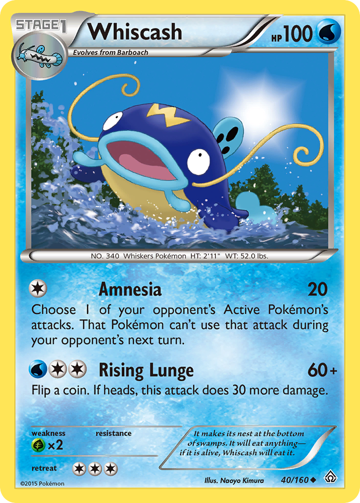 Whiscash xy5-40 Uncommon from Primal Clash Set