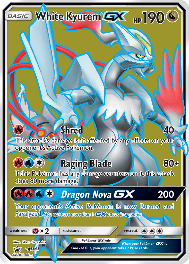 White Kyurem-GX smp-SM141 Promo from SM Black Star Promos Set