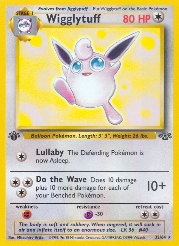Wigglytuff base2-32 Rare from Jungle Set