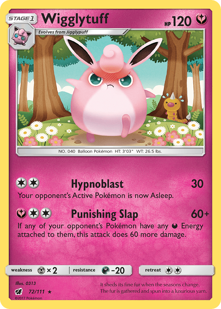 Wigglytuff sm4-72 Rare from Crimson Invasion Set