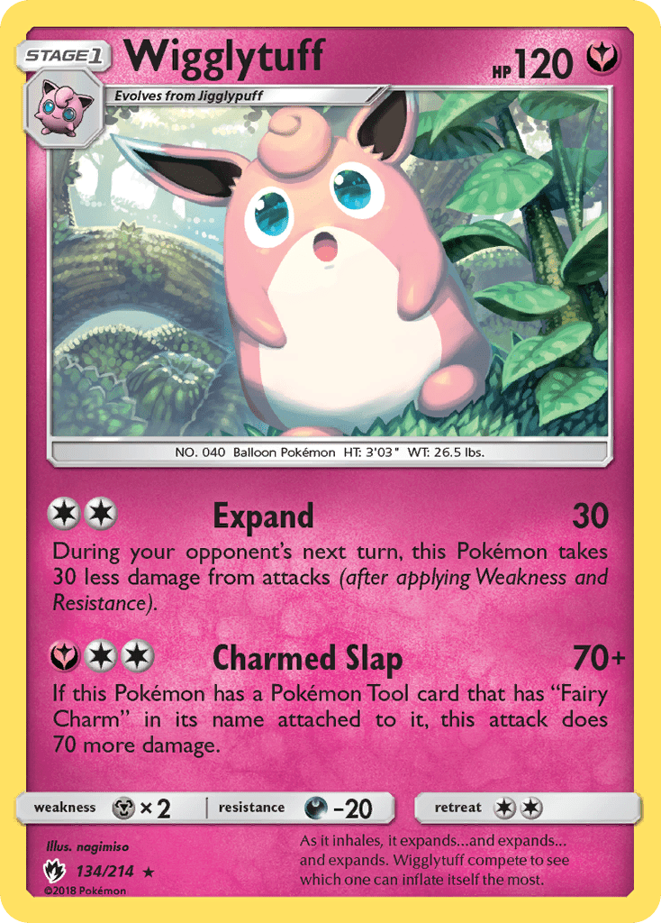 Wigglytuff sm8-134 Rare from Lost Thunder Set