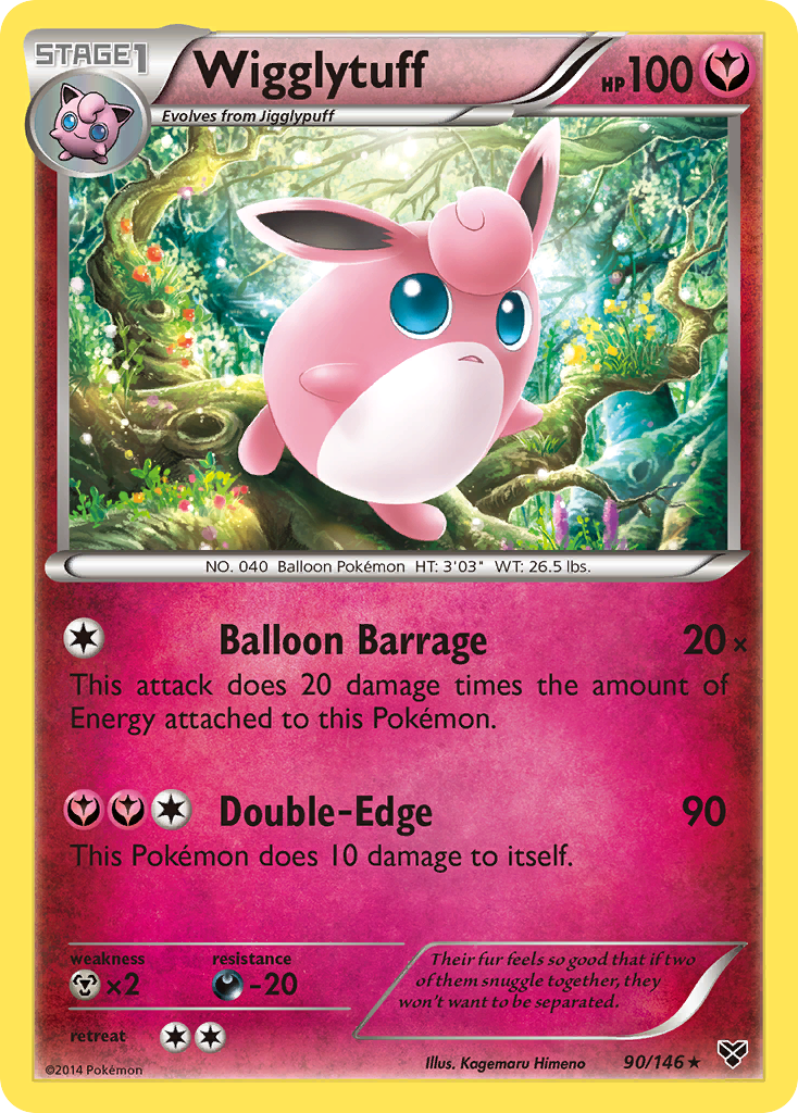 Wigglytuff xy1-90 Rare from XY Set