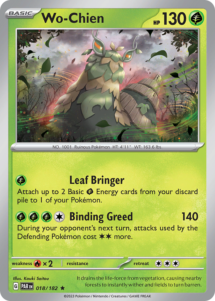 Wo-Chien sv4-18 Rare from Paradox Rift Set
