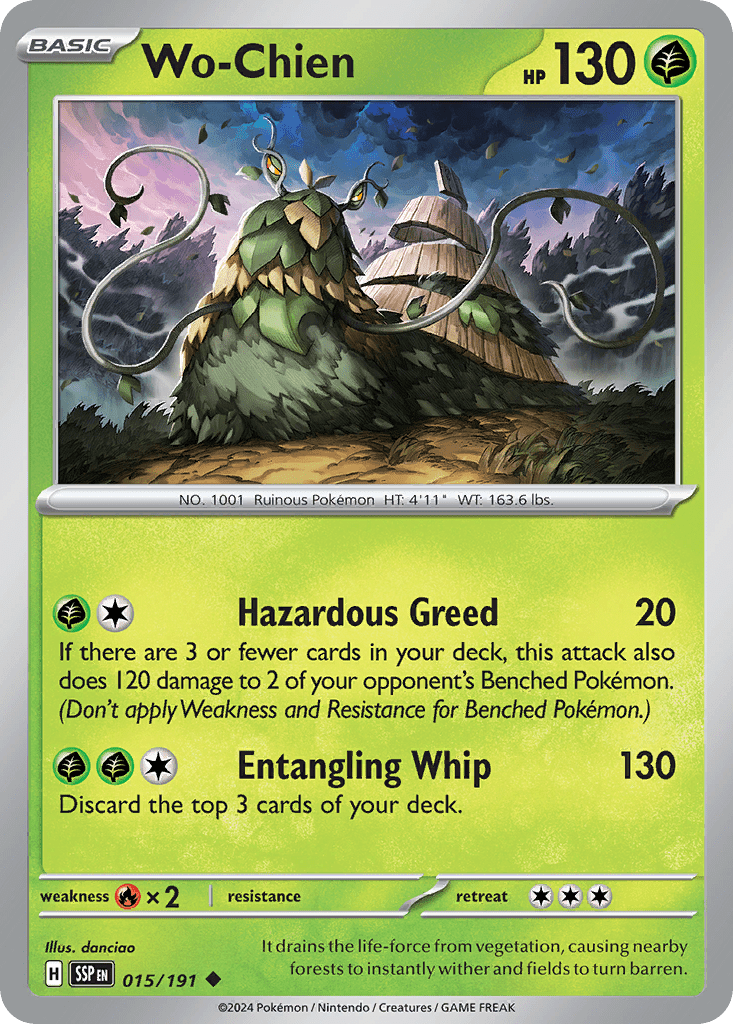 Wo-Chien sv8-15 Uncommon from Surging Sparks Set