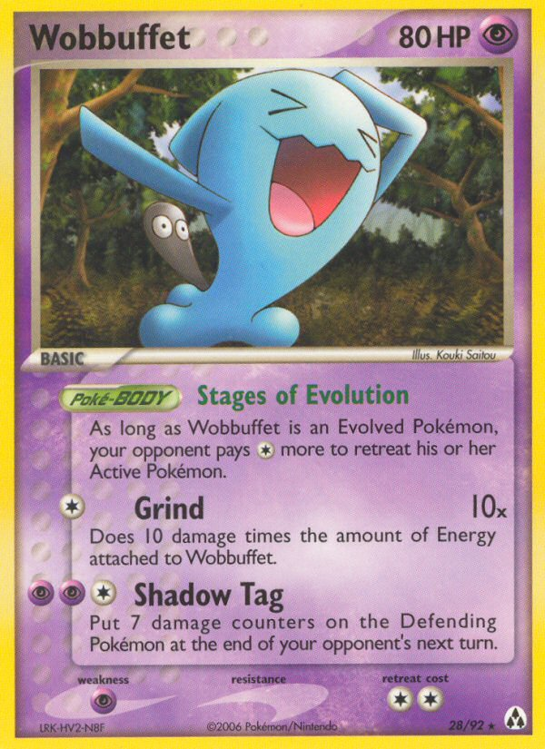 Wobbuffet ex12-28 Rare from Legend Maker Set