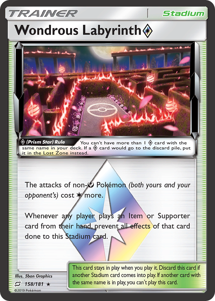 Wondrous Labyrinth ◇ sm9-158 Rare Prism Star from Team Up Set