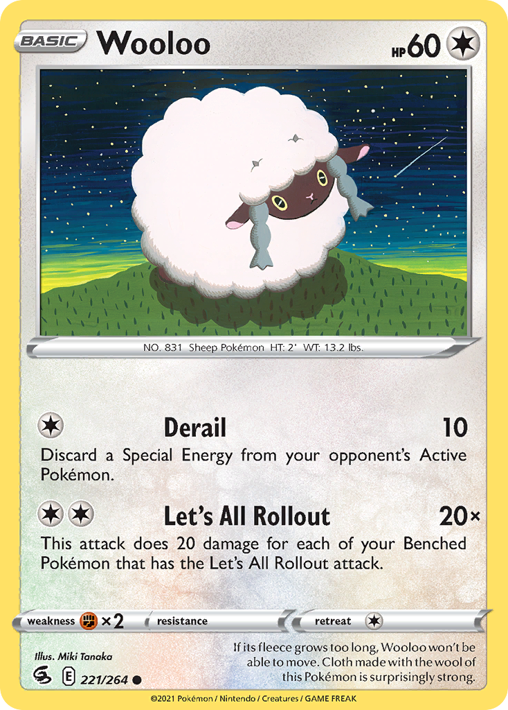 Wooloo swsh8-221 Common from Fusion Strike Set