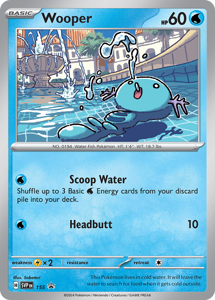 Wooper svp-155 Promo from Scarlet & Violet Black Star Promos Set