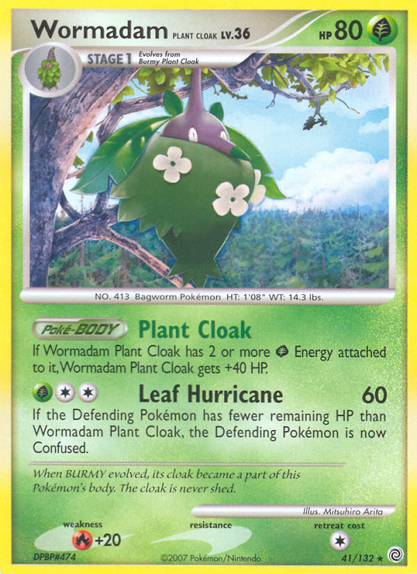 Wormadam Plant Cloak dp3-41 Rare from Secret Wonders Set