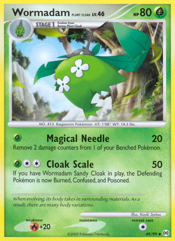 Wormadam Plant Cloak pl4-49 Uncommon from Arceus Set