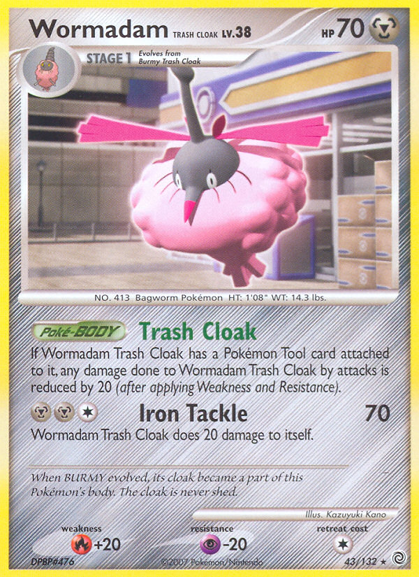 Wormadam Trash Cloak dp3-43 Rare from Secret Wonders Set