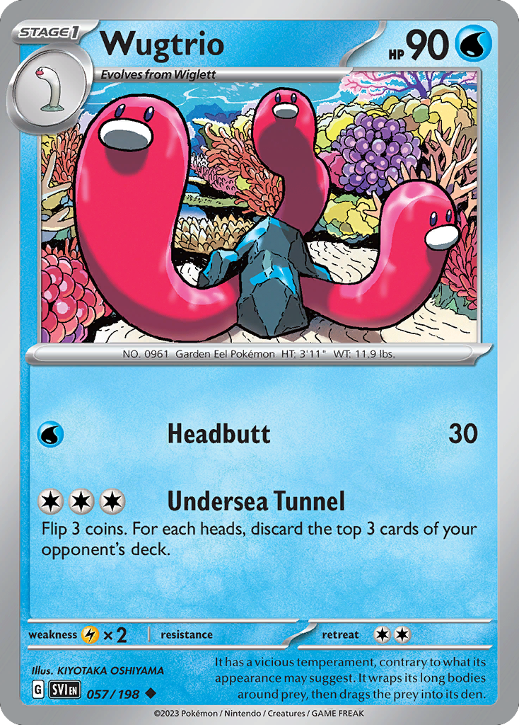 Wugtrio sv1-57 Uncommon from Scarlet & Violet Set