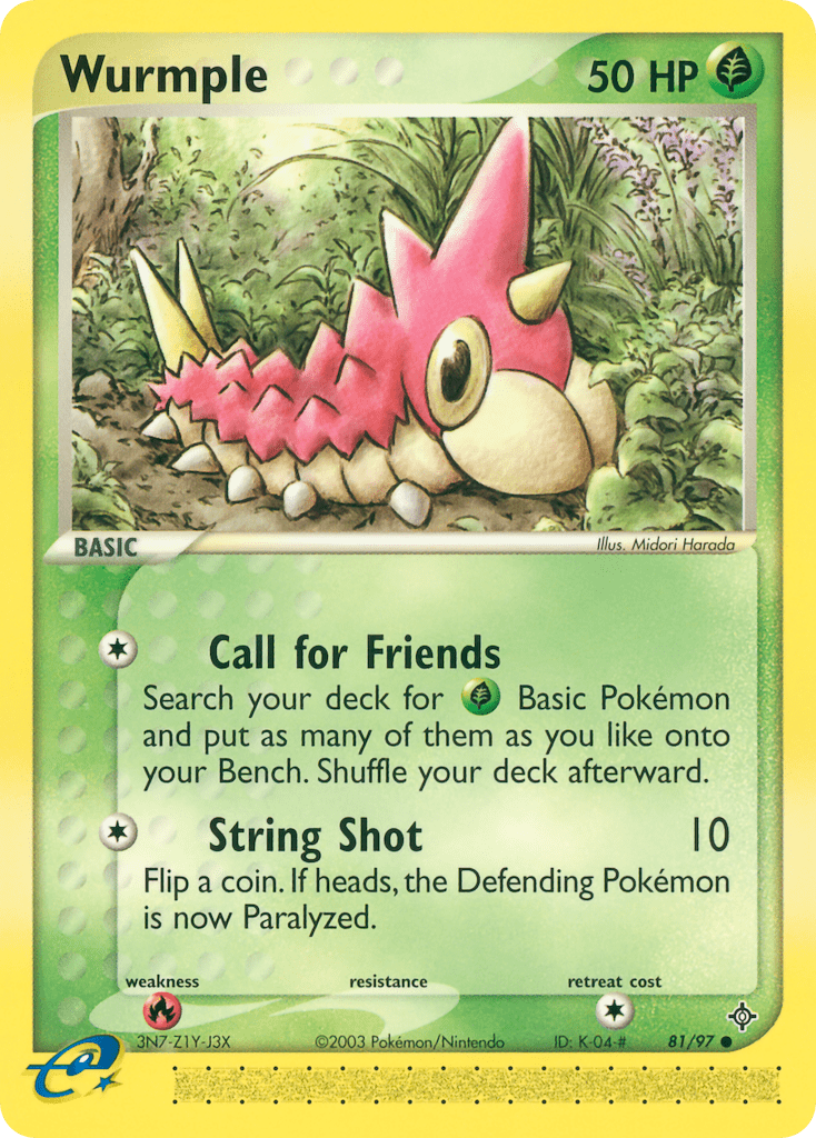 Wurmple ex3-81 Common from Dragon Set