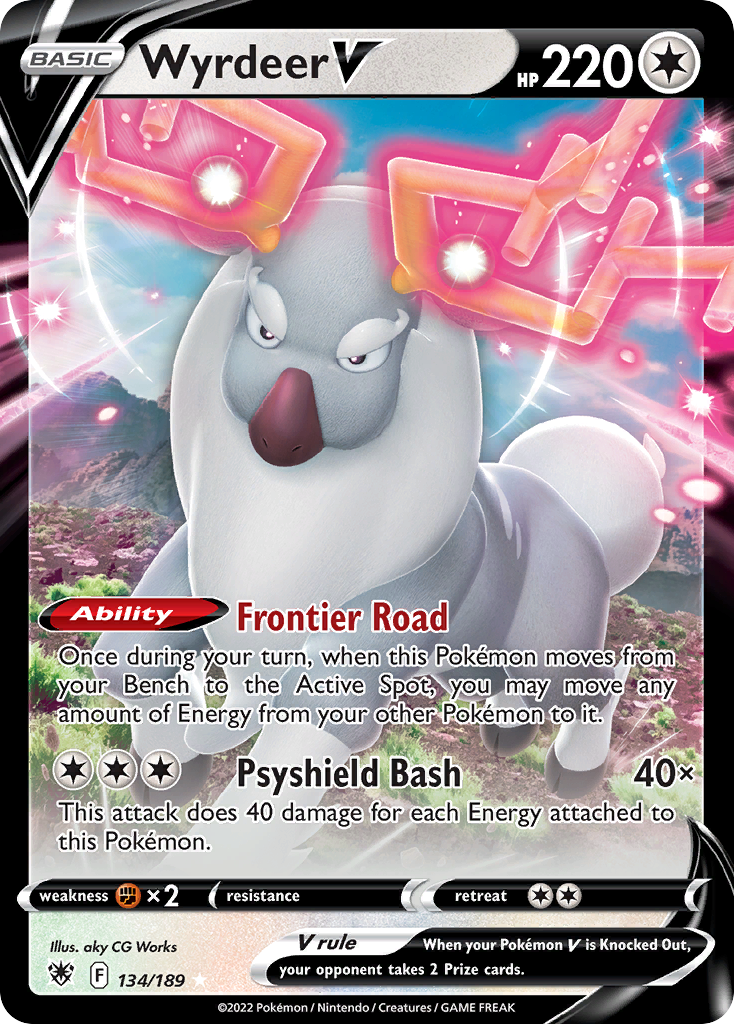 Wyrdeer V swsh10-134 Rare Holo V from Astral Radiance Set