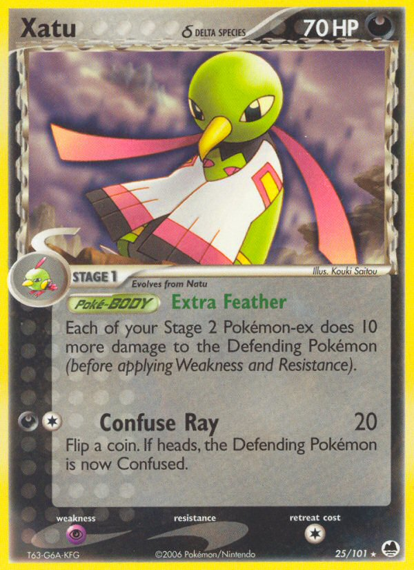 Xatu δ ex15-25 Rare from Dragon Frontiers Set