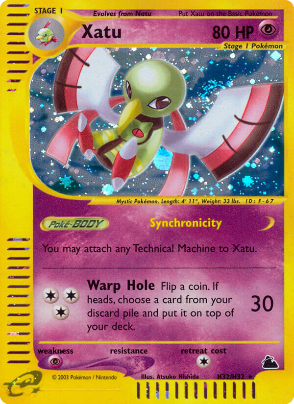 Xatu ecard3-H32 Rare Holo from Skyridge Set
