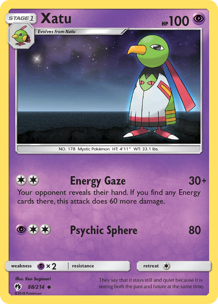 Xatu sm8-88 Uncommon from Lost Thunder Set