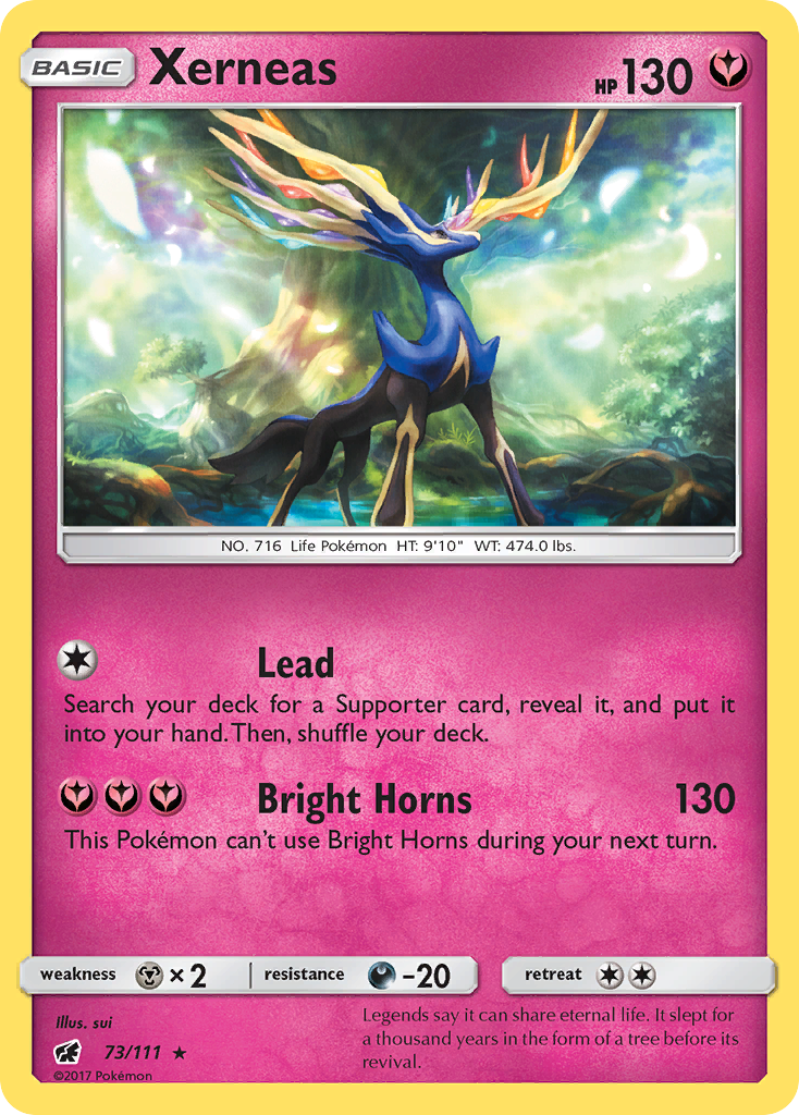 Xerneas sm4-73 Rare Holo from Crimson Invasion Set
