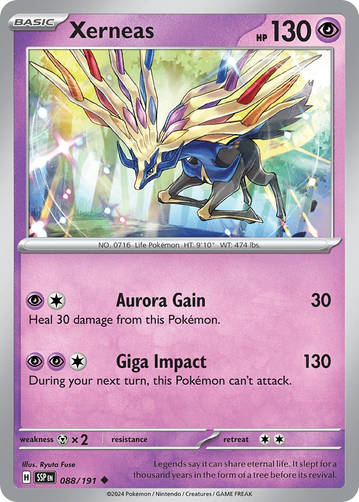 Xerneas sv8-88 Uncommon from Surging Sparks Set