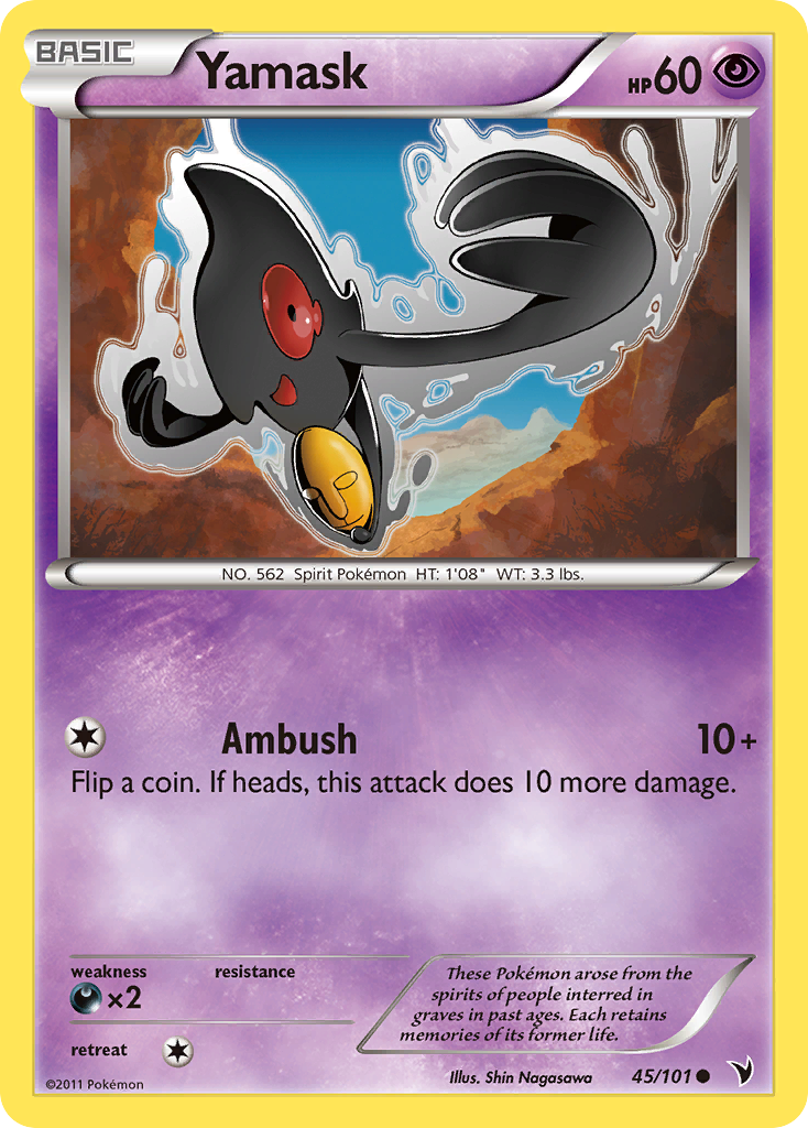 Yamask bw3-45 Common from Noble Victories Set