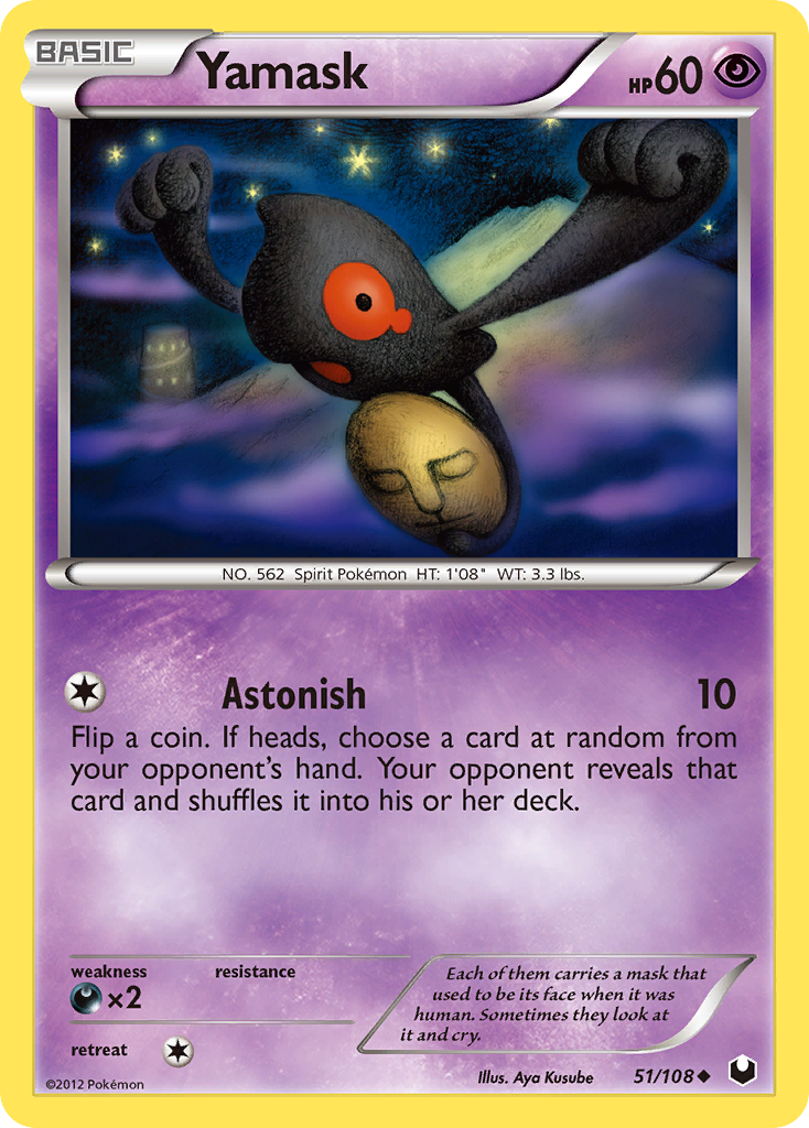 Yamask bw5-51 Uncommon from Dark Explorers Set