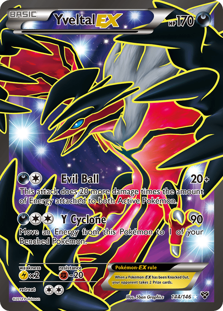 Yveltal-EX xy1-144 Rare Ultra from XY Set