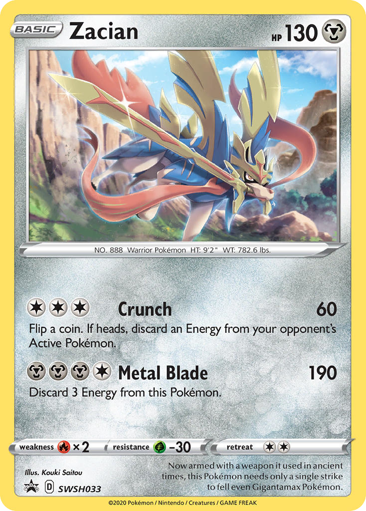 Zacian swshp-SWSH033 Promo from SWSH Black Star Promos Set