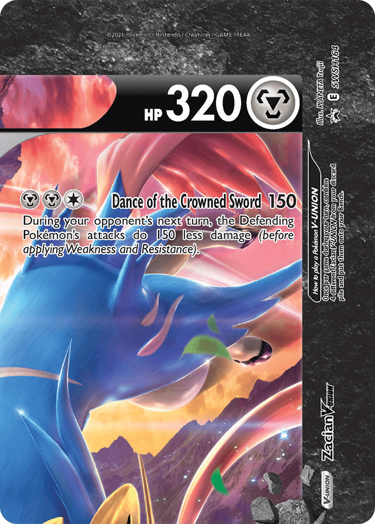 Zacian V-UNION swshp-SWSH164 Promo from SWSH Black Star Promos Set