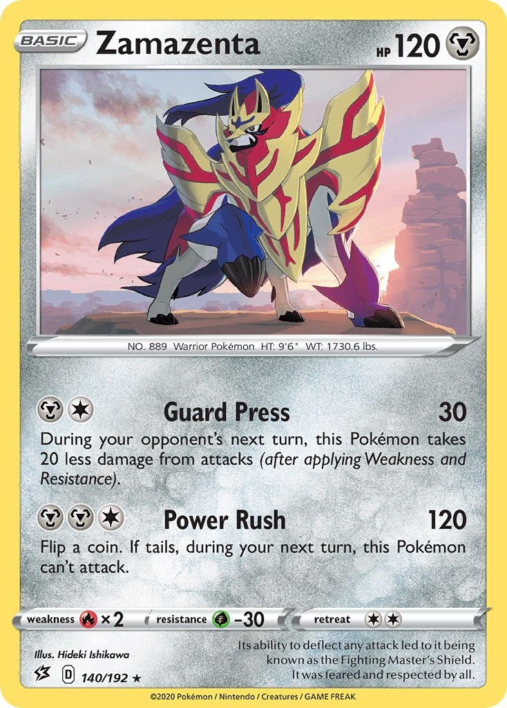 Zamazenta swsh2-140 Rare from Rebel Clash Set