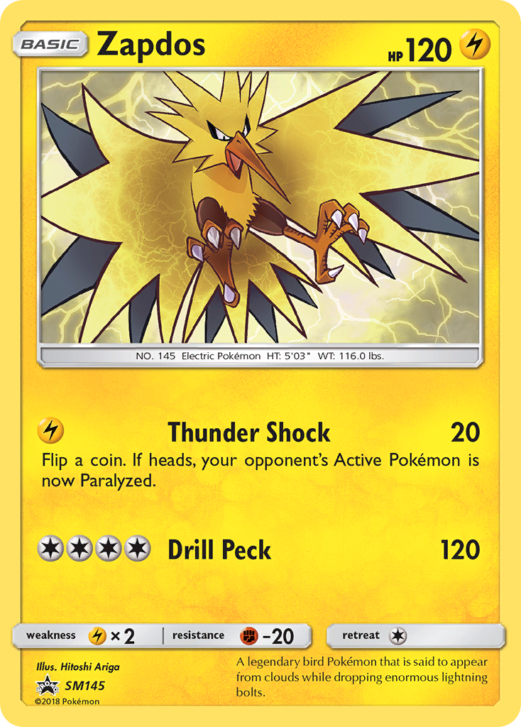 Zapdos smp-SM145 Promo from SM Black Star Promos Set