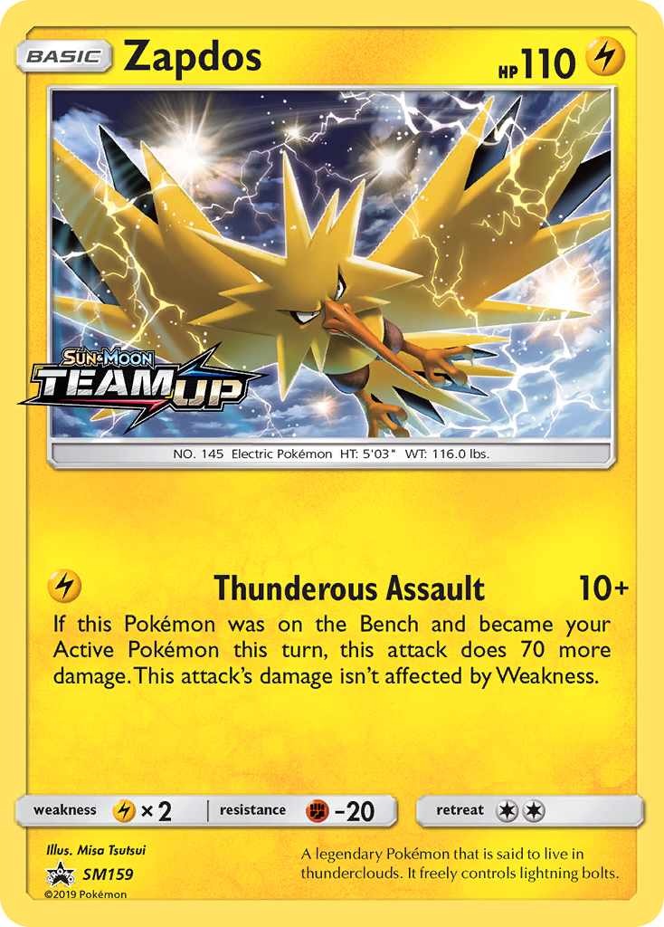 Zapdos smp-SM159 Promo from SM Black Star Promos Set
