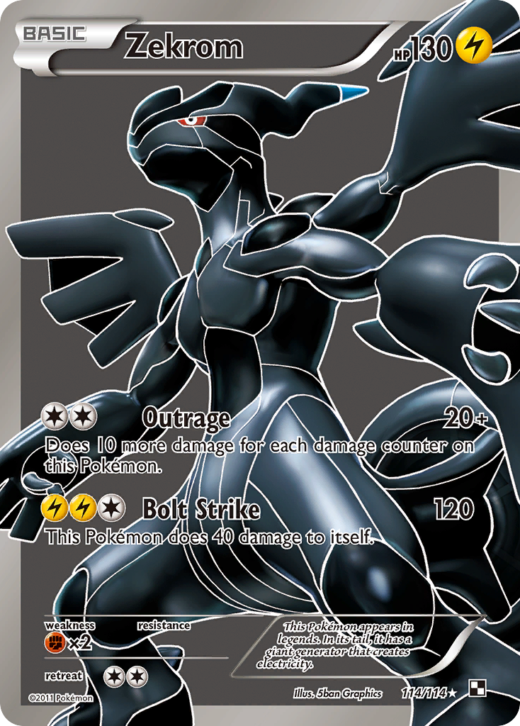 Zekrom bw1-114 Rare Ultra from Black & White Set