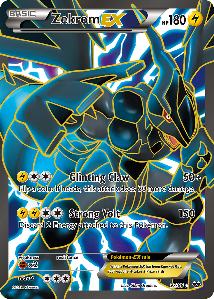Zekrom-EX bw4-97 Rare Ultra from Next Destinies Set