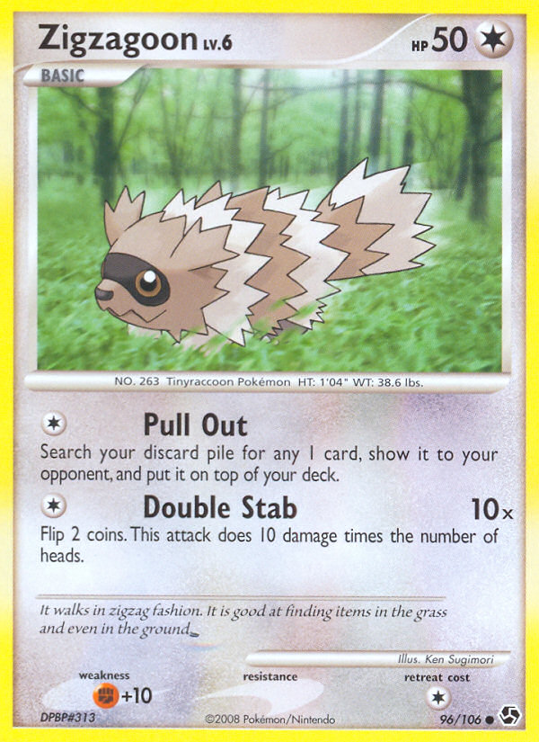 Zigzagoon dp4-96 Common from Great Encounters Set