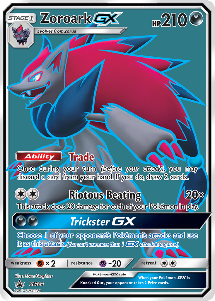 Zoroark-GX smp-SM84 Promo from SM Black Star Promos Set