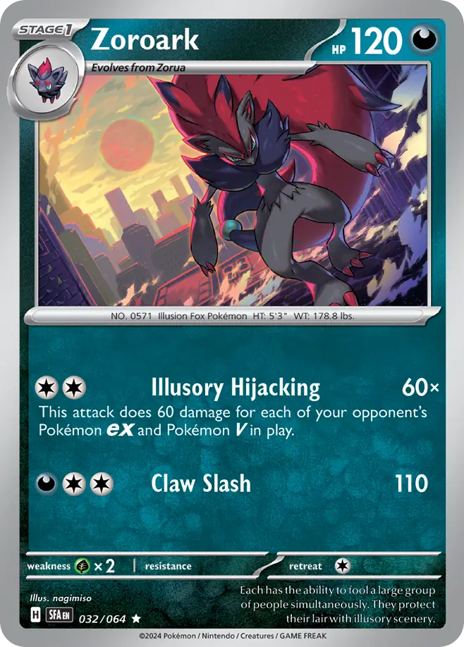 Zoroark sv6pt5-32 Rare from Shrouded Fable Set