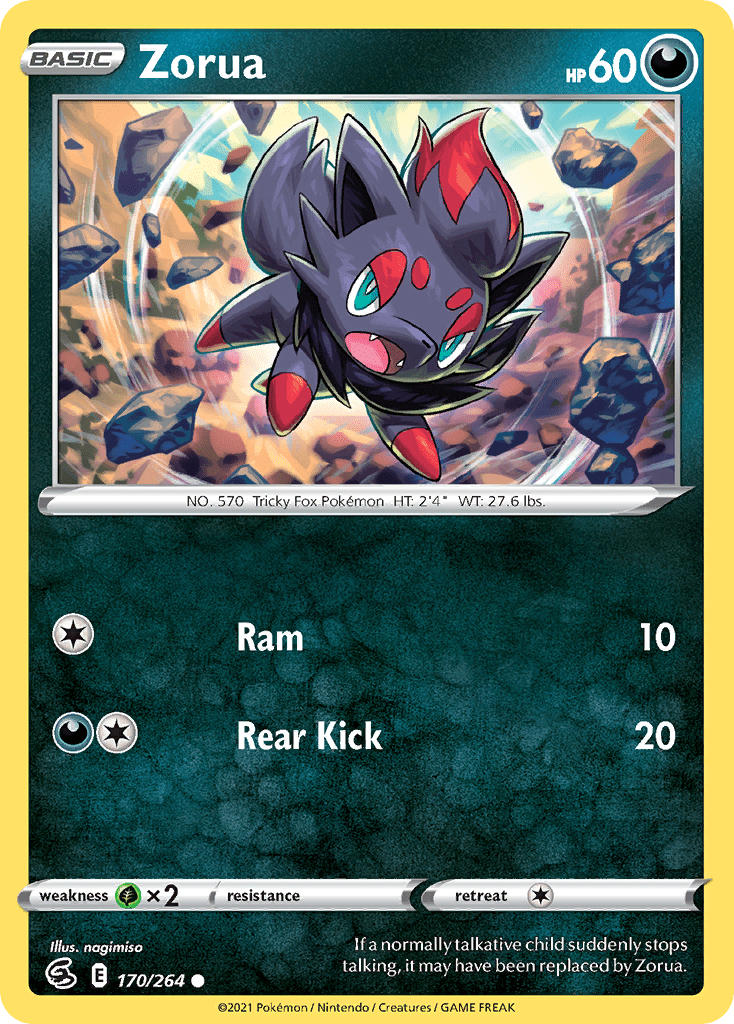 Zorua swsh8-170 Common from Fusion Strike Set