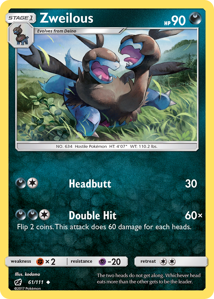Zweilous sm4-61 Uncommon from Crimson Invasion Set