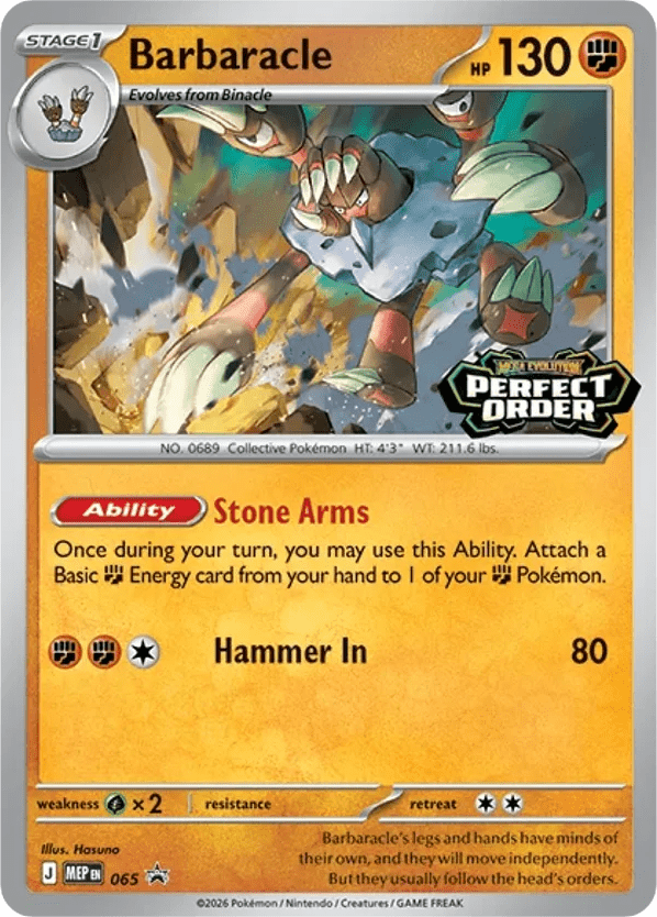 Barbaracle mep-65 Promo from Mega Evolution Black Star Promos Set