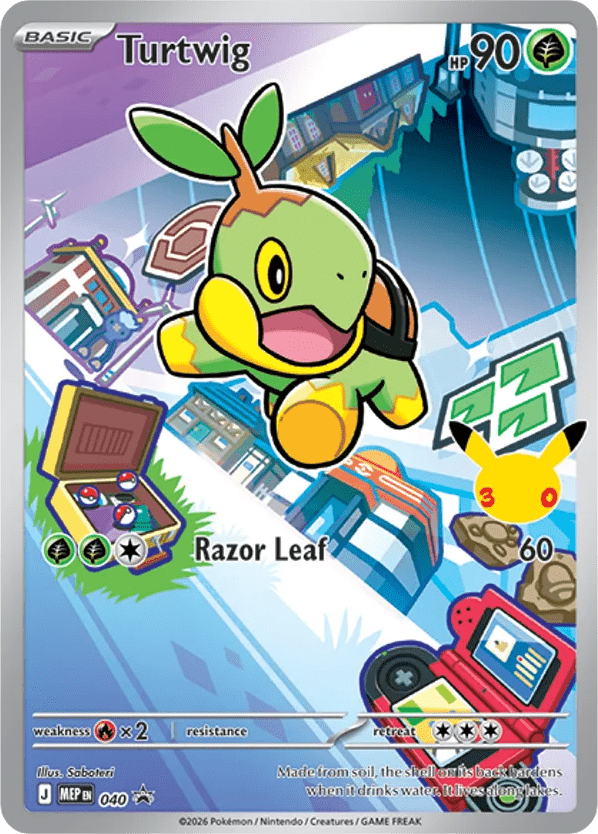 Turtwig mep-40 Promo from Mega Evolution Black Star Promos Set