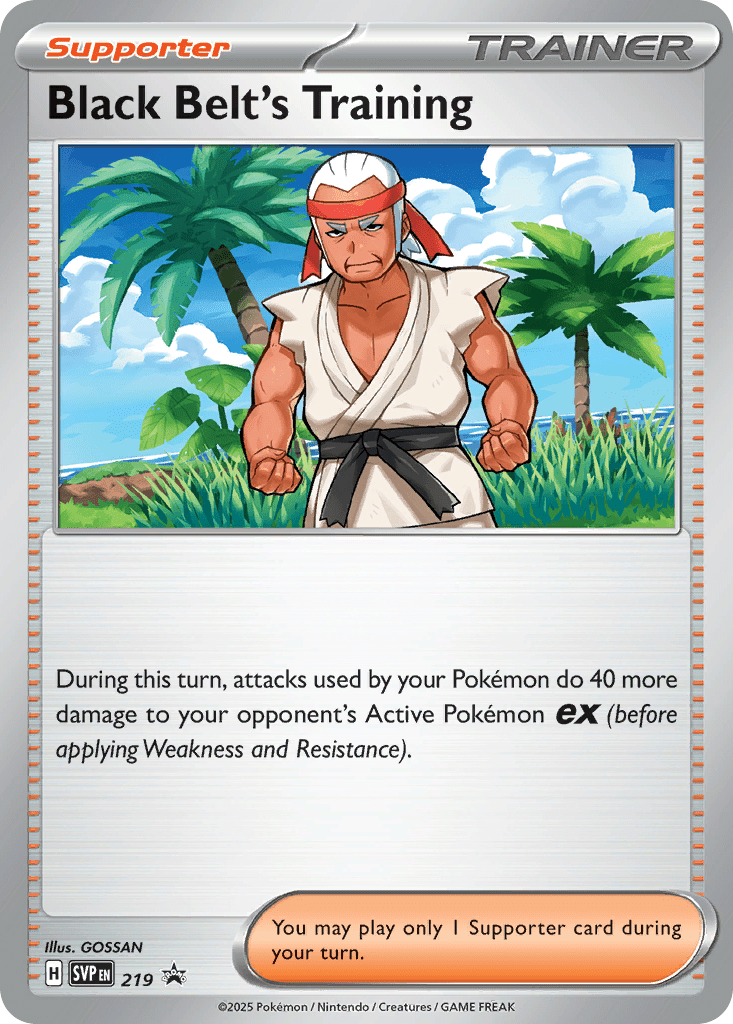 Black Belt’s Training svp-219 Promo from Scarlet & Violet Black Star Promos Set