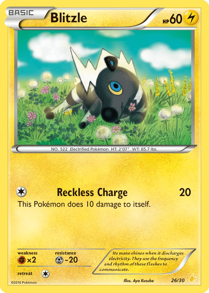 Blitzle tk9b-26 Common from XY Trainer Kit Pikachu Libre Set
