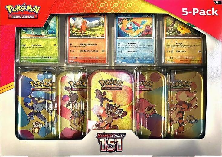Costco Pokémon Scarlet & Violet 151 Mini Tin 5-pack (Meowth) miscp-s202 from Miscellaneous Set