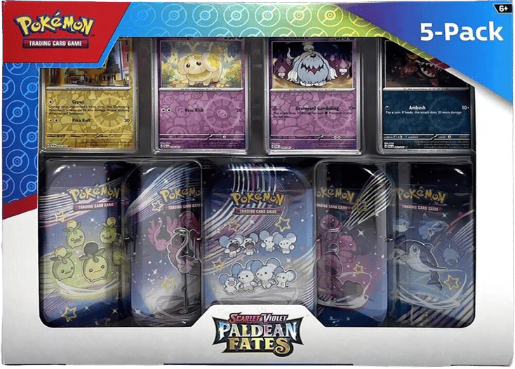 Costco Pokémon Scarlet & Violet Paldean Fates Mini Tin 5-pack miscp-s172 from Miscellaneous Set