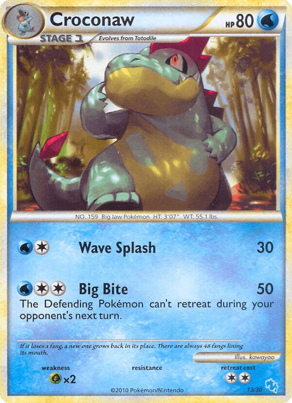 Croconaw tk4b-13 Common from HGSS Trainer Kit Gyarados Set