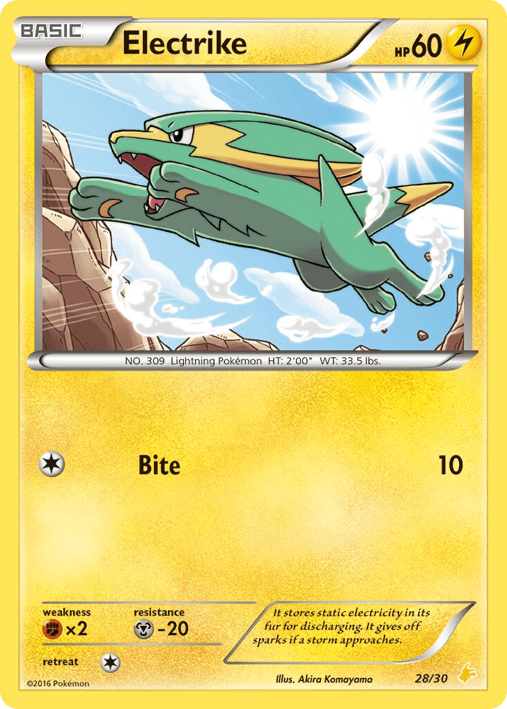 Electrike tk9b-28 Common from XY Trainer Kit Pikachu Libre Set